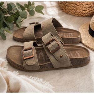 Mad Love Womens Sandals Size 6 Brown Casual Flat Summer Slide Shoes